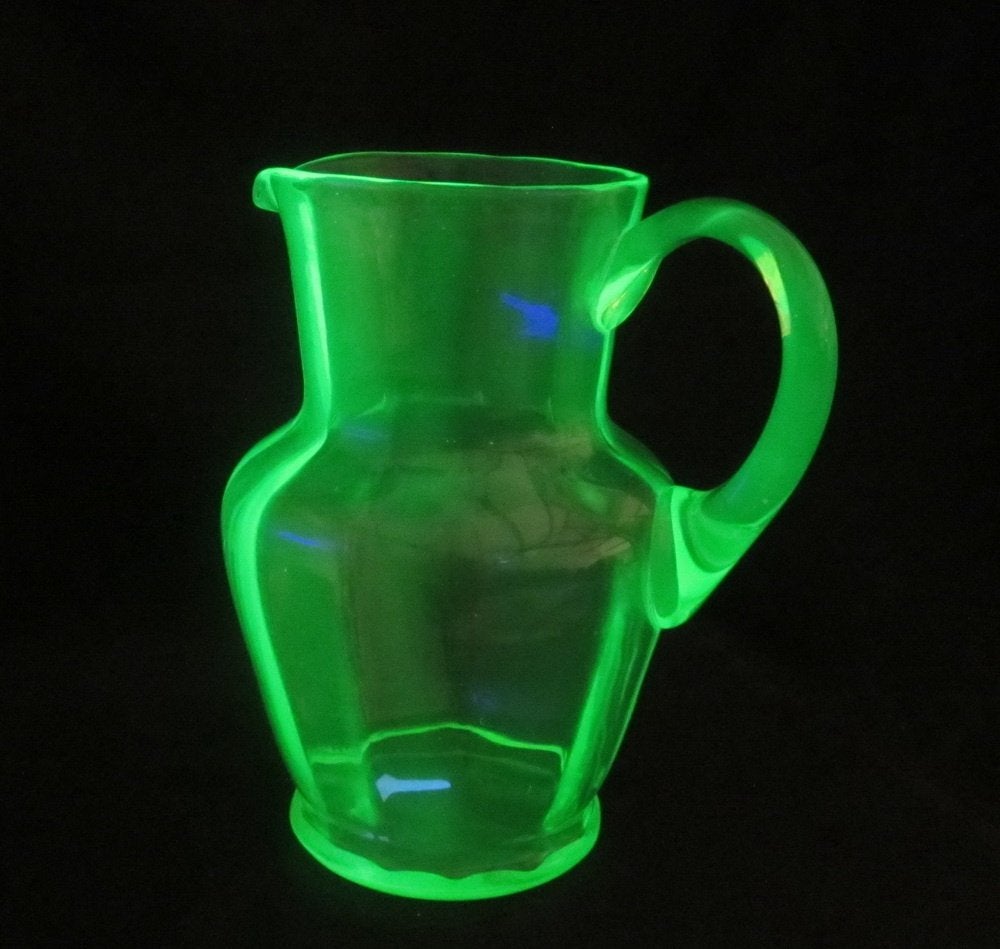 Carafe ancienne en verre ouraline art déco, Envoi