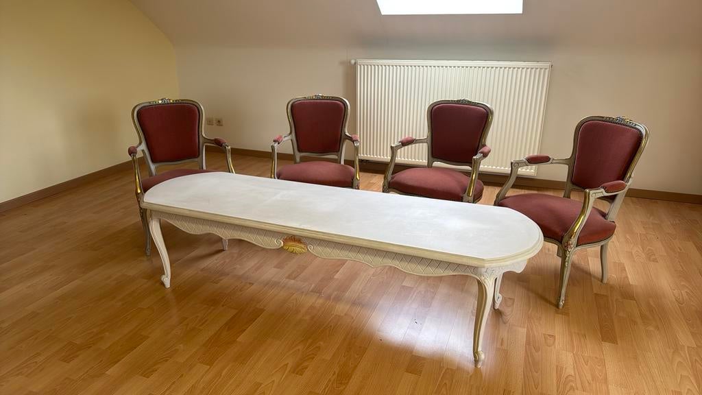 Fauteuils baroques avec table, Autres couleurs, Comme neuf, Enlèvement, Quatre