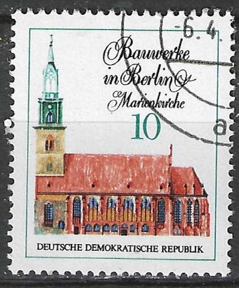 Duitsland DDR 1971 - Yvert 1351 - Gebouwen in Berlijn  (ST), Verzenden, DDR, Gestempeld