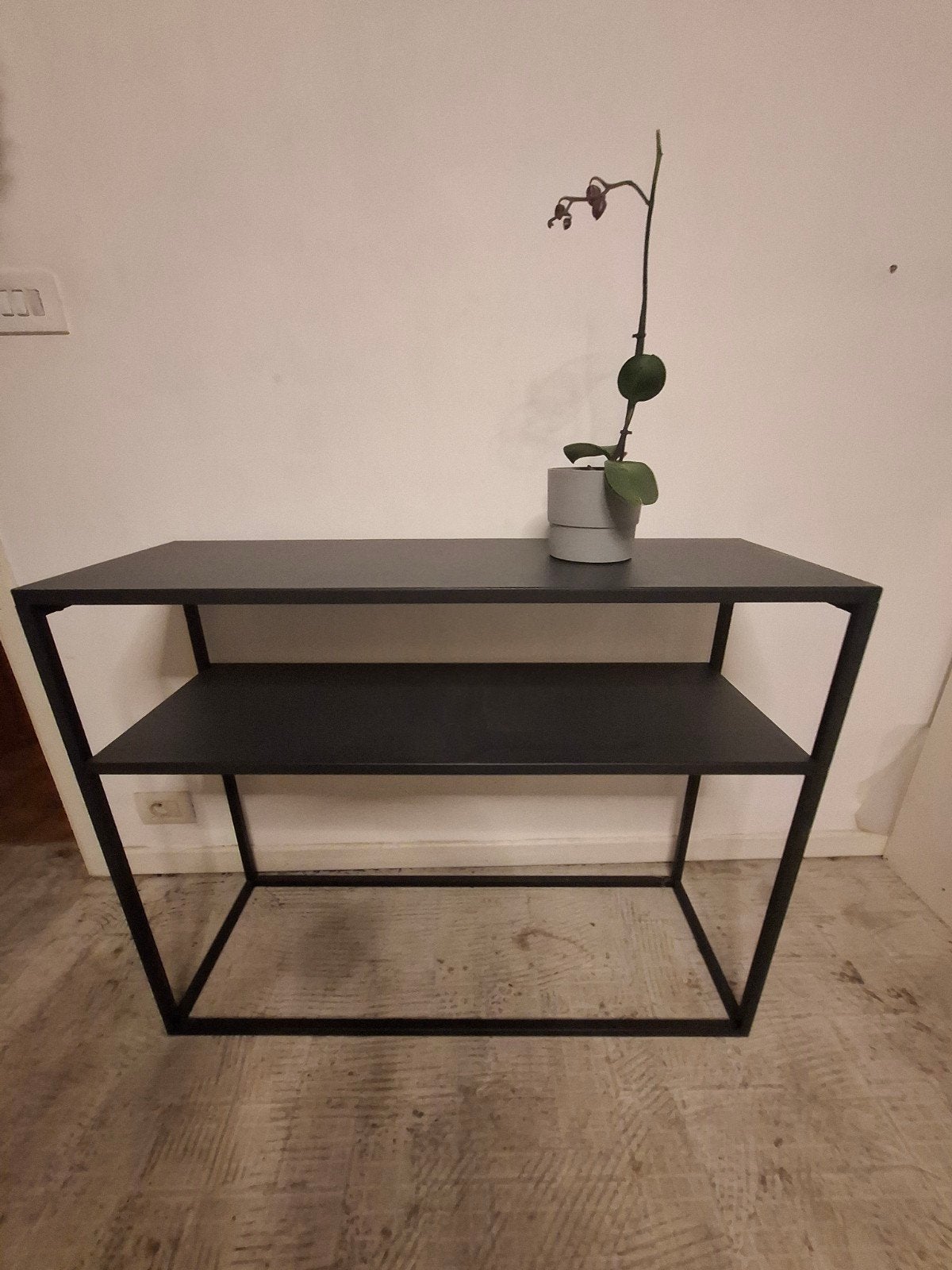Console / étagère industrielle noire en métal  Style moderne, Ophalen, 50 tot 100 cm, Minimaliste, Zo goed als nieuw