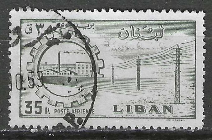Libanon 1959 - Yvert 166PA - Industrie en Elektriciteit (ST), Postzegels en Munten, Verzenden, Gestempeld