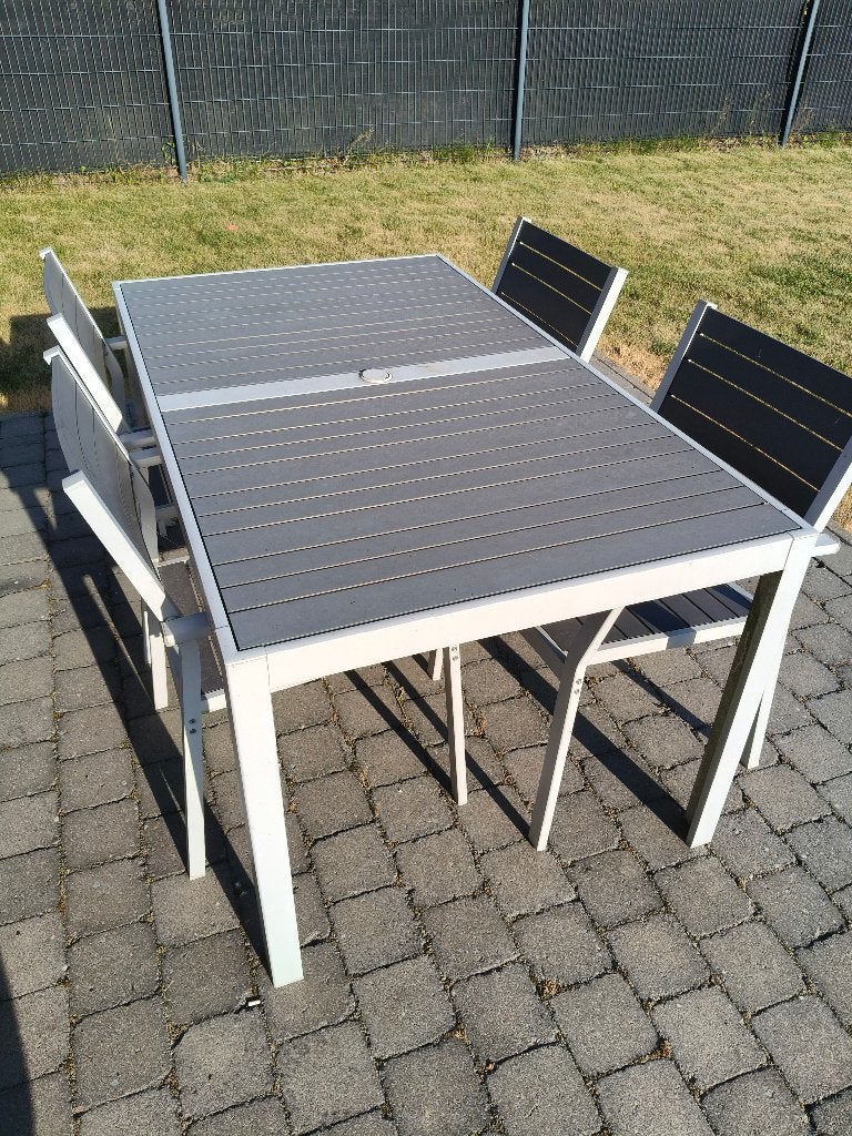table de jardin + 4 chaises, Enlèvement, Comme neuf, Aluminium