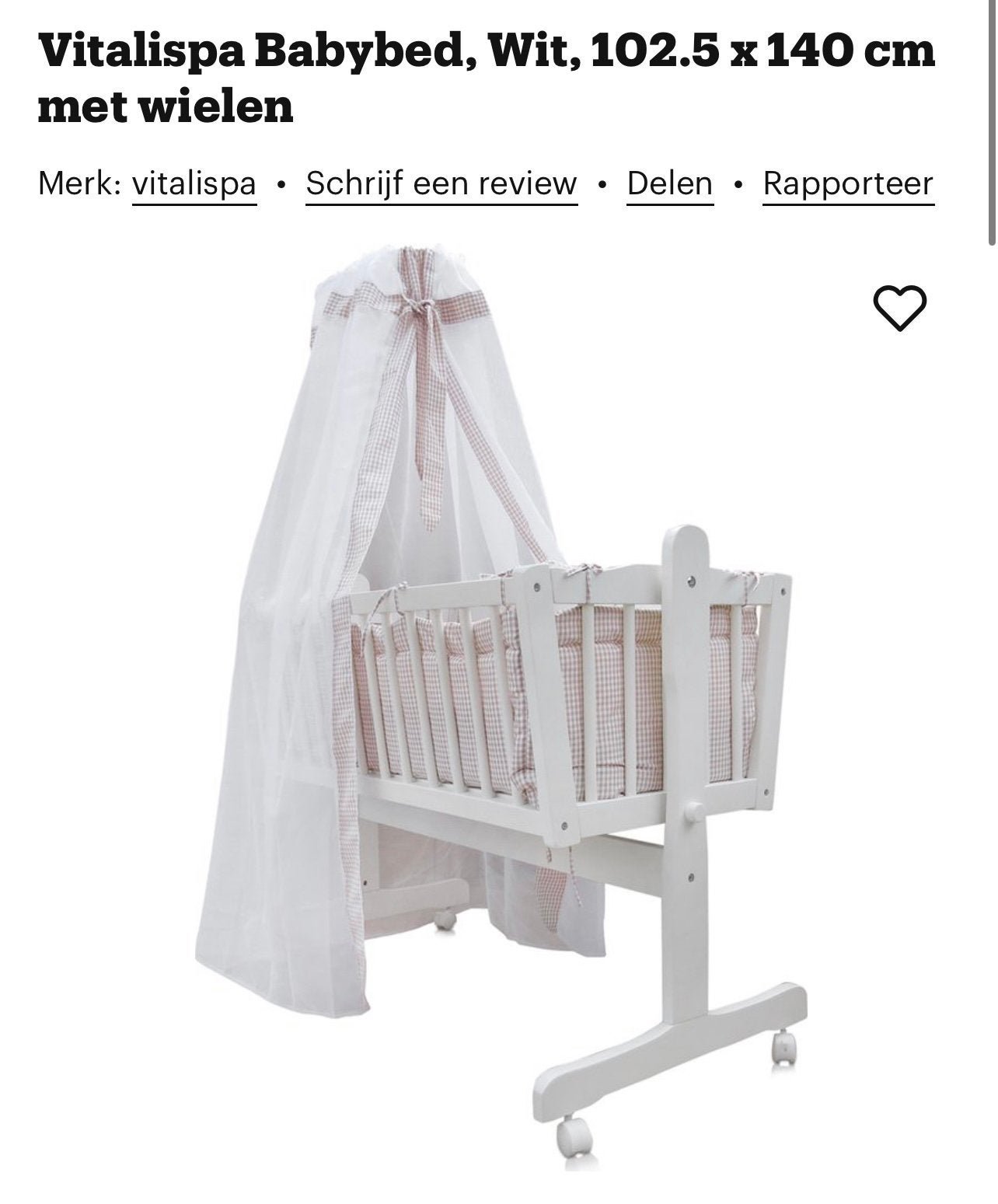 Baby wieg in perfecte staat!, Ophalen, Gebruikt, Wieg