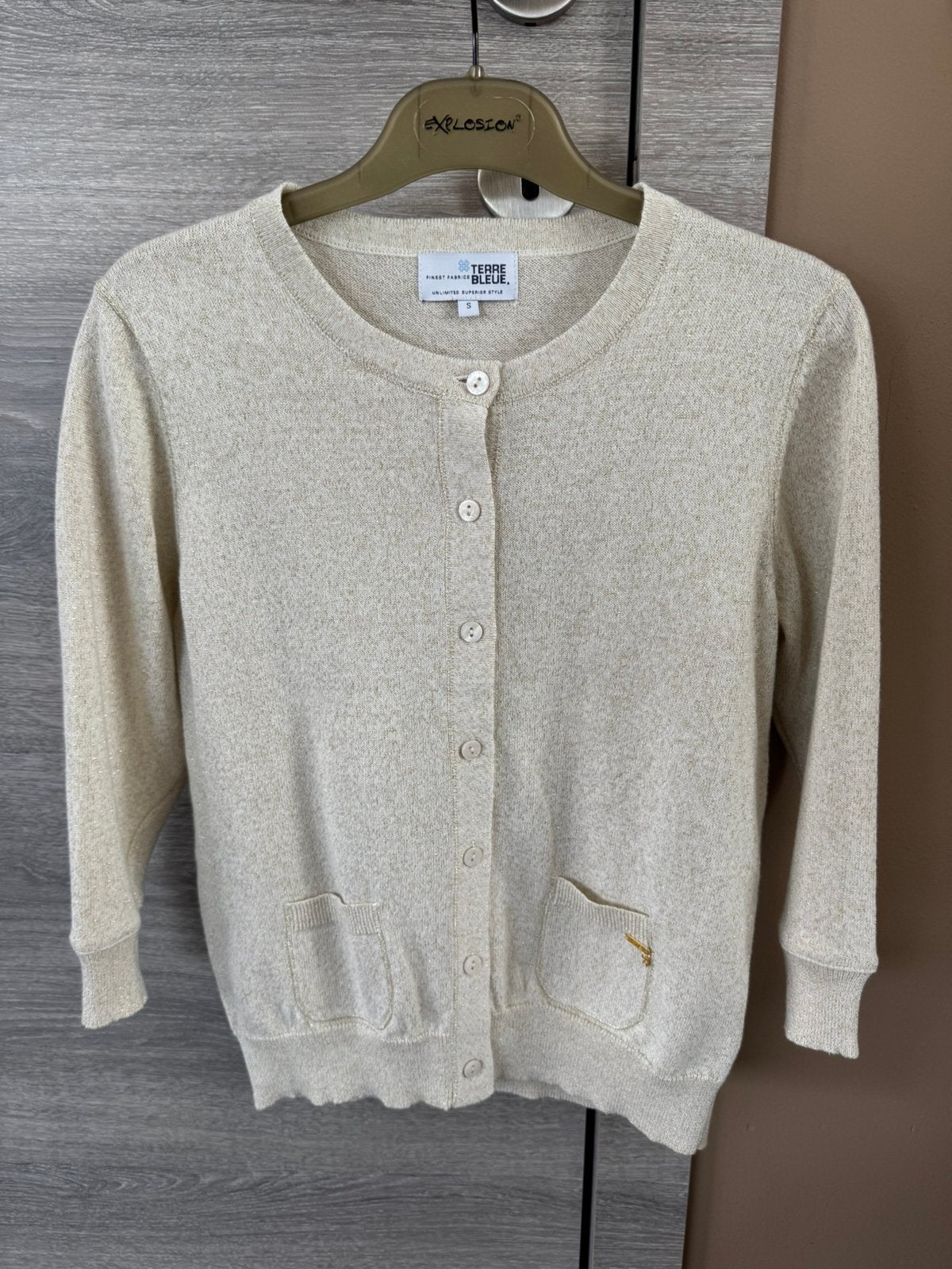 Terre Bleue gilet Maat smal Driekwart mouwen, Kleding | Dames, Ophalen, Gedragen, Maat 36 (S), Beige