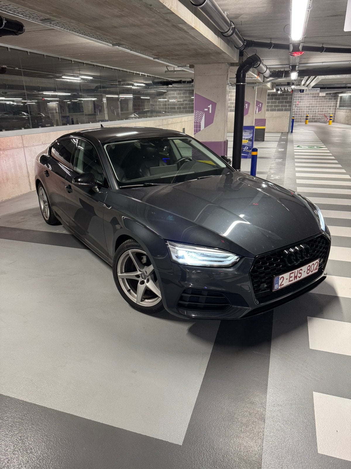 4 jantes origine Audi A5 18" + pneus Continental 245/40 R18, Autos : Pièces & Accessoires, Enlèvement, Audi