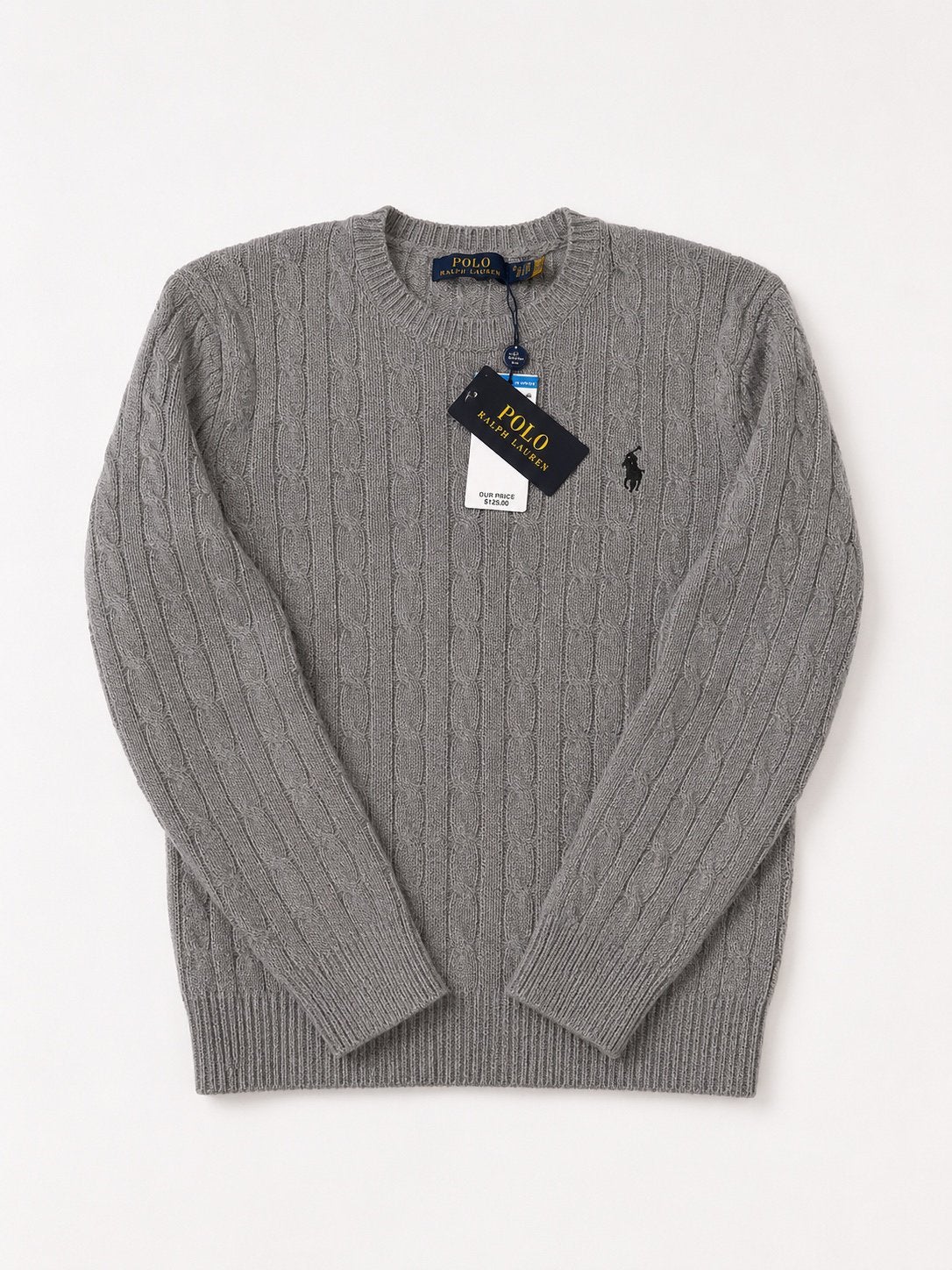 Ralph Lauren trui grijs L, Kleding | Heren, Truien en Vesten, Verzenden, Nieuw, Maat 52/54 (L), Grijs