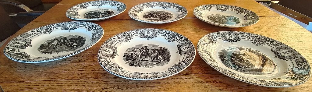 Set antieke borden, Napoleon serie, Boch, begin 20e eeuw, Antiek en Kunst, Antiek | Keramiek en Aardewerk, Ophalen