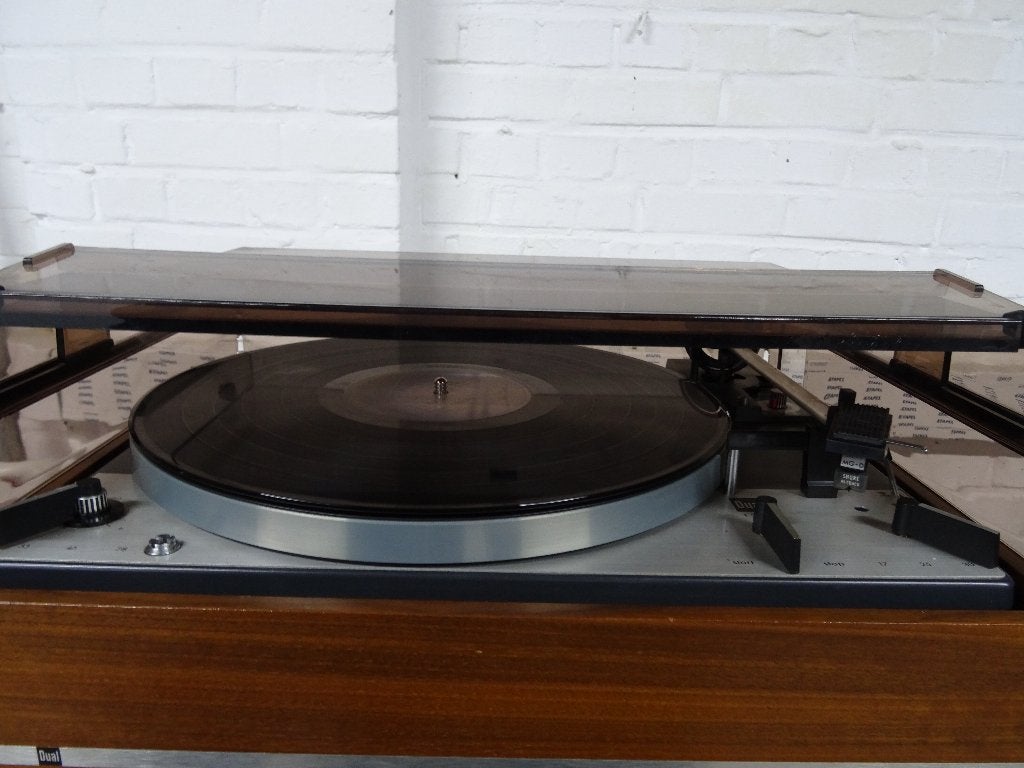 vintage dubbele 1219 draaitafel Shure +plexicel, Audio, Tv en Foto, Platenspelers, Gebruikt, Automatisch, Ophalen of Verzenden