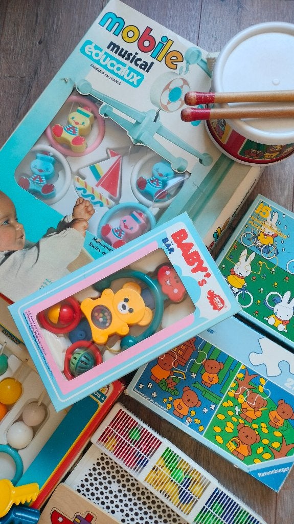 Vintage speelgoed voor baby, Ophalen