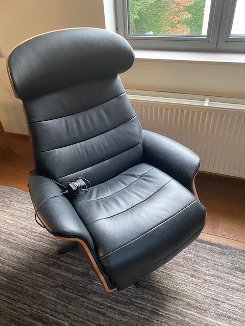 Flexlux relax fauteuil (electrisch), Ophalen, Minder dan 75 cm, Leer, Zo goed als nieuw