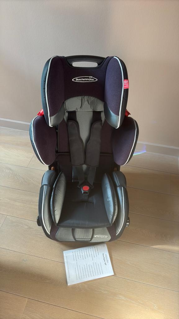 Autostoeltje groep 1-2-3. 9-36kg. 2,5-12 jaar 89-150 cm, Ophalen, Zo goed als nieuw, Verstelbare rugleuning, Overige methoden