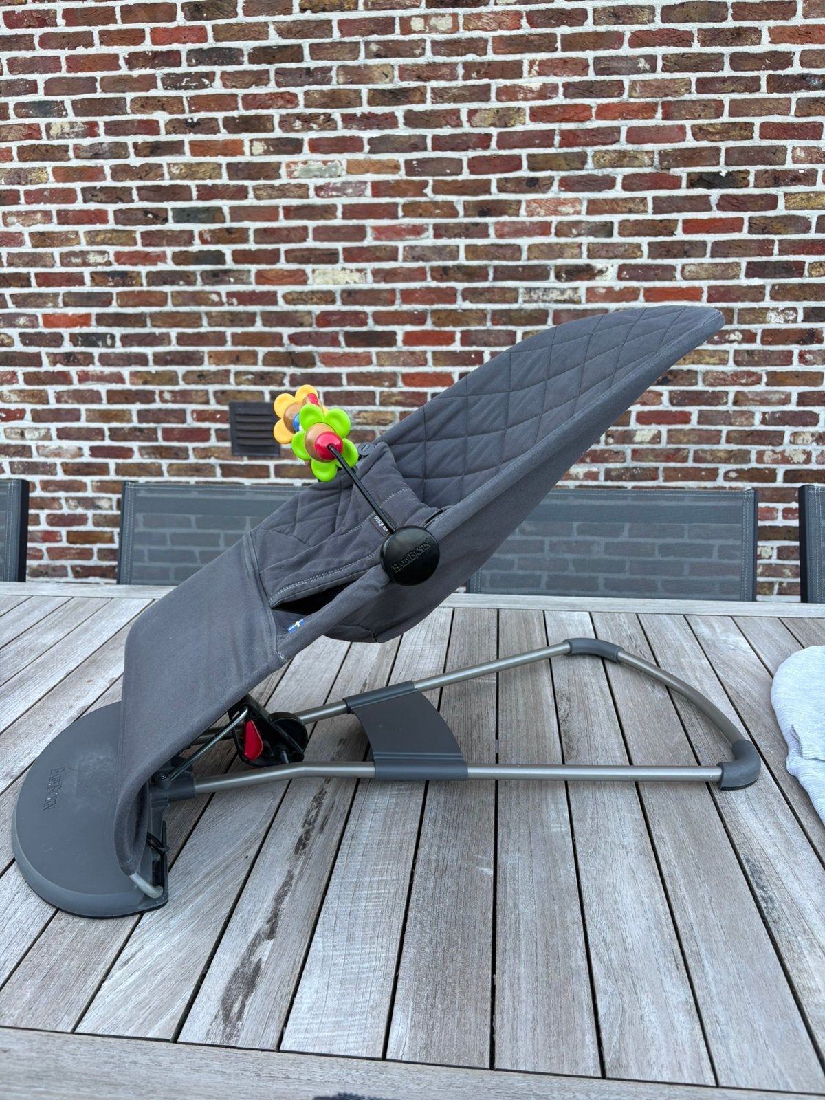 Babybjorn wipstoel + speelboog + 2 hoezen Trixie, Kinderen en Baby's, Wipstoeltjes, Ophalen, Zo goed als nieuw, Wipstoel