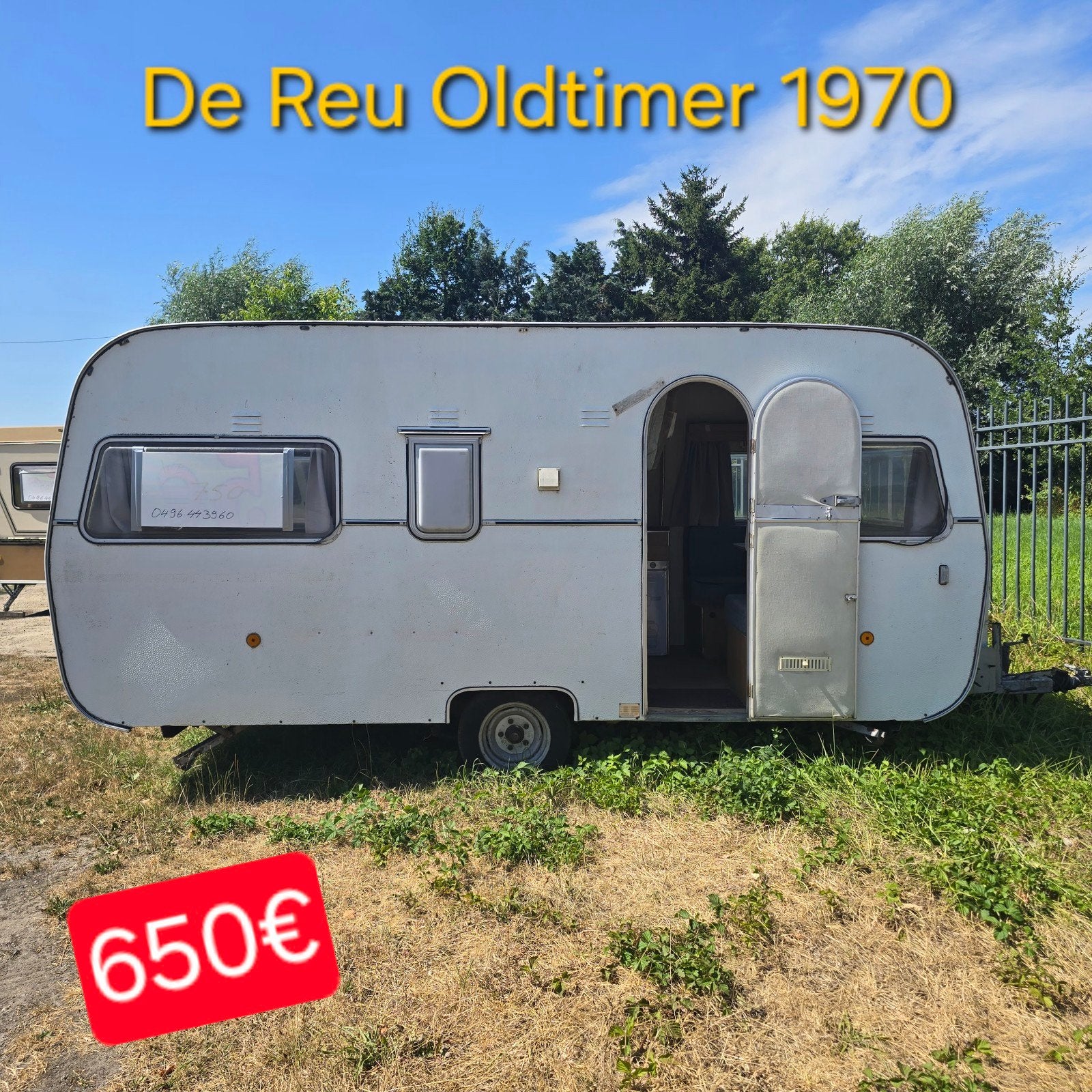 Caravan De Reu Oldtimer foodtruck werfkeet pipowagen bouw 5m, Enlèvement