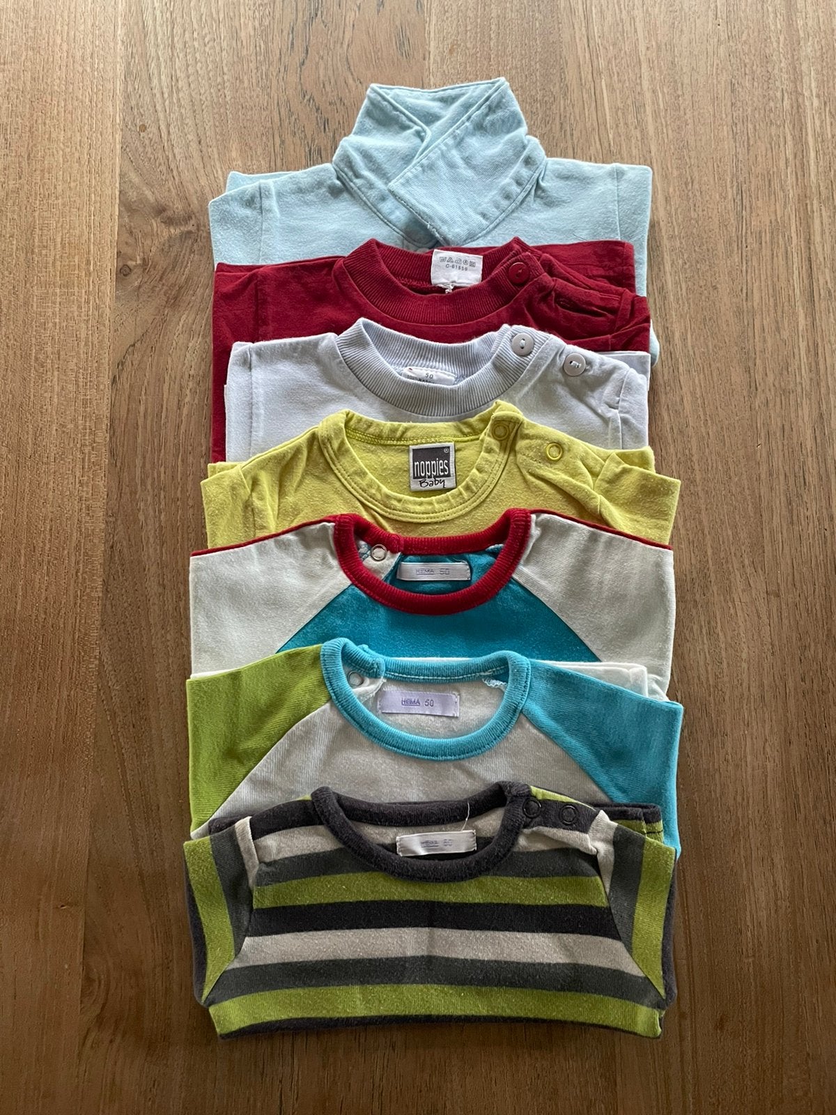 7 longsleeves maat 50, Ophalen of Verzenden, Gebruikt, Jongetje, Shirtje of Longsleeve