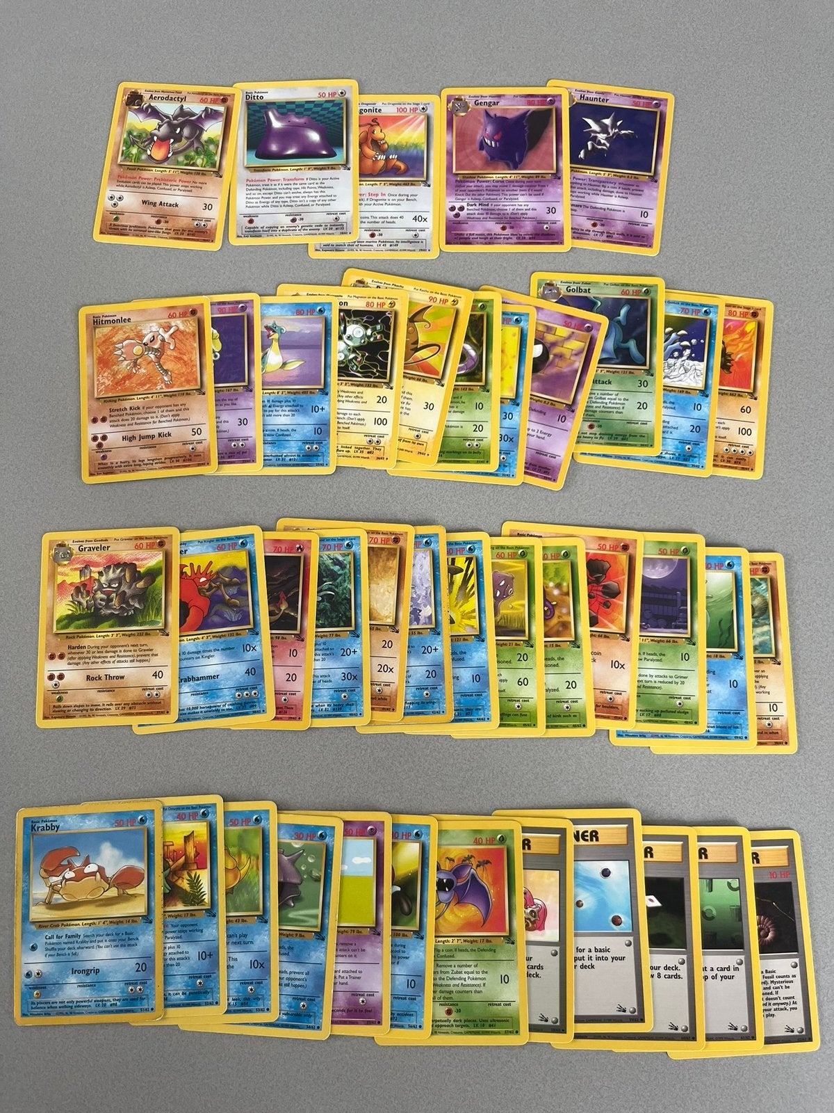Pokemon fossil lot (non holo), Ophalen, Gebruikt, Meerdere kaarten