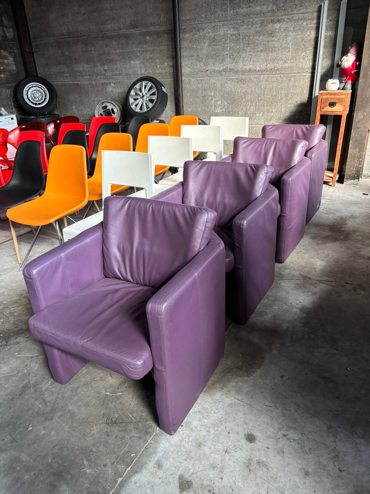 Leder stoelen 4 Stuks goede staat., Ophalen, Zo goed als nieuw