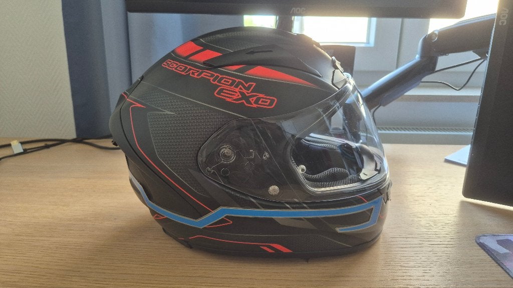 Casque Moto Scorpion EXO-2000EVO AIR Tron Mod, Motos, Autres marques, Seconde main, Enlèvement ou Envoi, Casque intégral