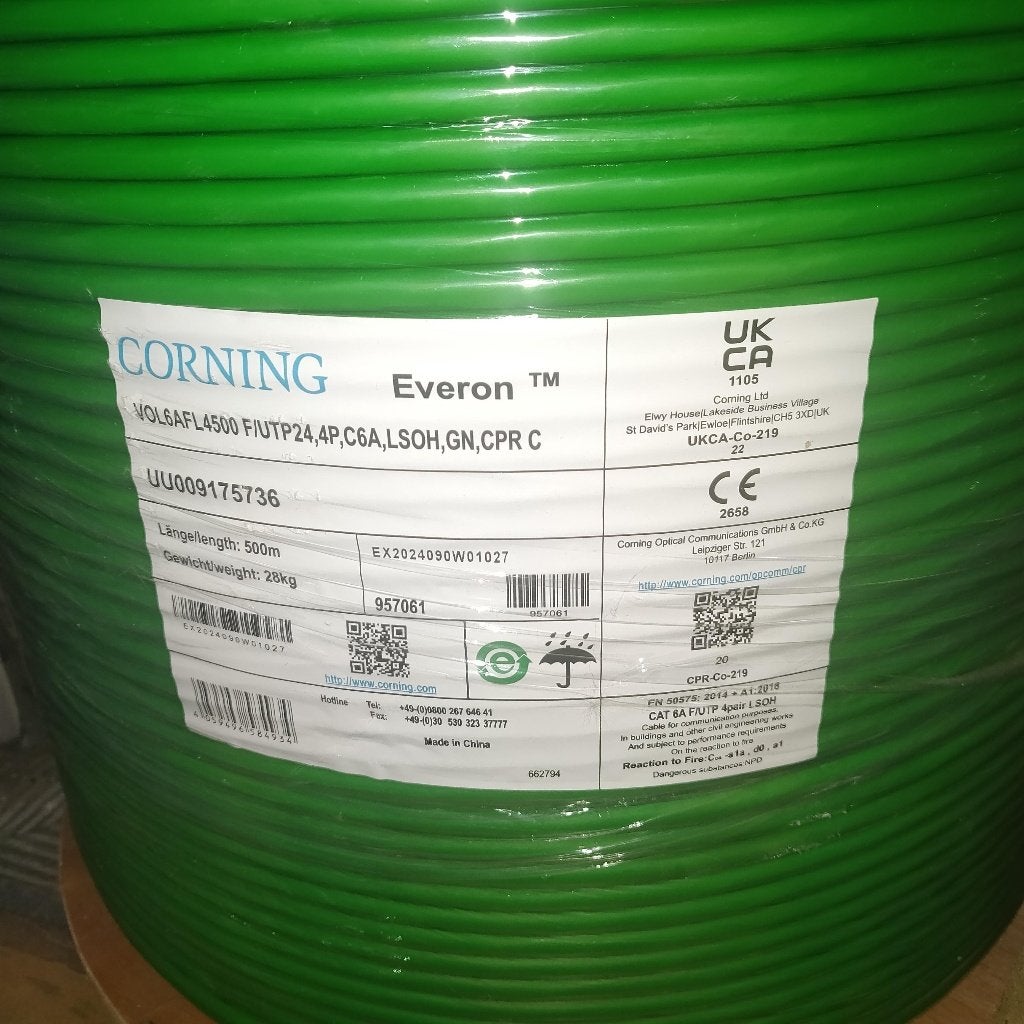 Cat6A F/UTP Netwerkkabel – 500 meter haspel, Doe-het-zelf en Bouw, Ophalen of Verzenden, Nieuw, Overige merken, Kabel of Snoer