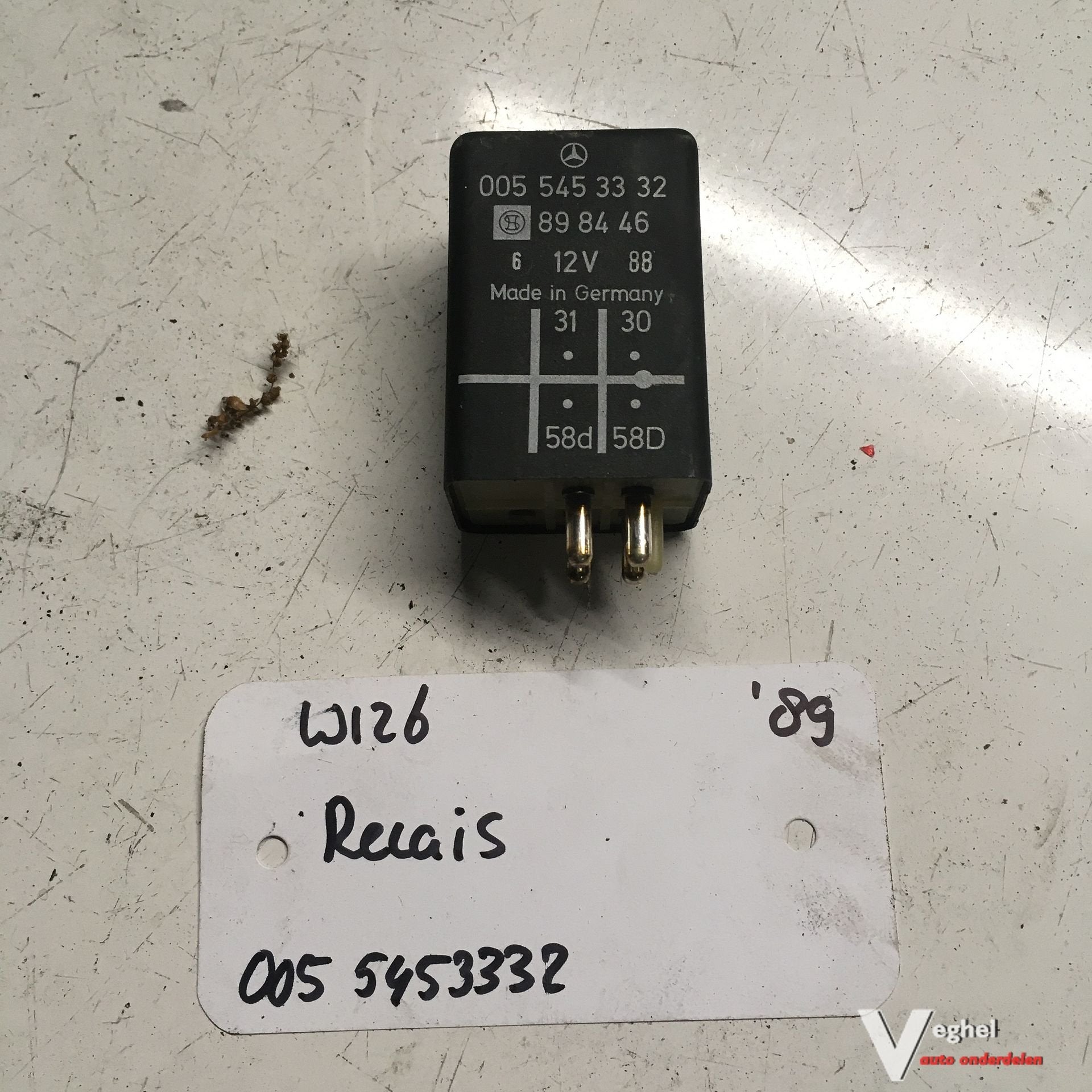 Mercedes W126 1989 Relais 005 545 3332, -, Utilisé, -, -