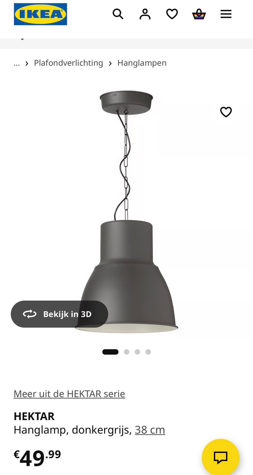 Hektar hanglampen 2 stuks 38cm, Maison & Meubles, Lampes | Suspensions, Enlèvement, Comme neuf