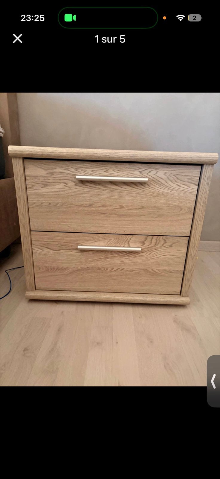 2 tables de nuits, Enlèvement, Comme neuf