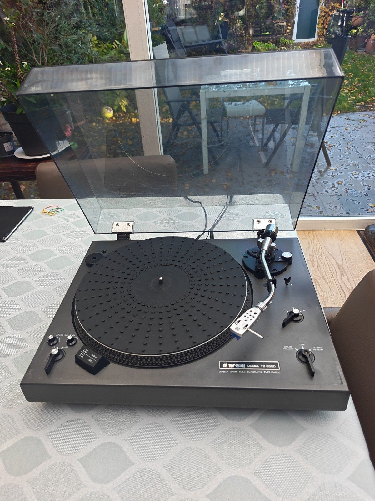Tourne-disque Tensai modèle TD 855D, TV, Hi-fi & Vidéo, Enlèvement ou Envoi, Utilisé, Tourne-disque, Réglage pitch