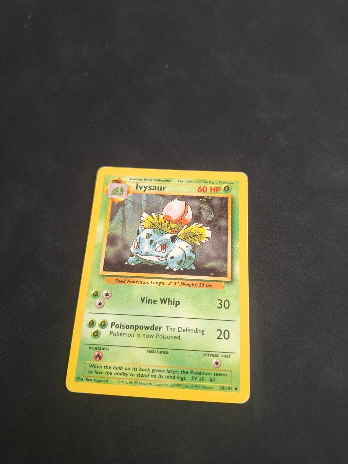 Pokémon Kaart Ivysaur 30/102 Base Set, Ophalen of Verzenden