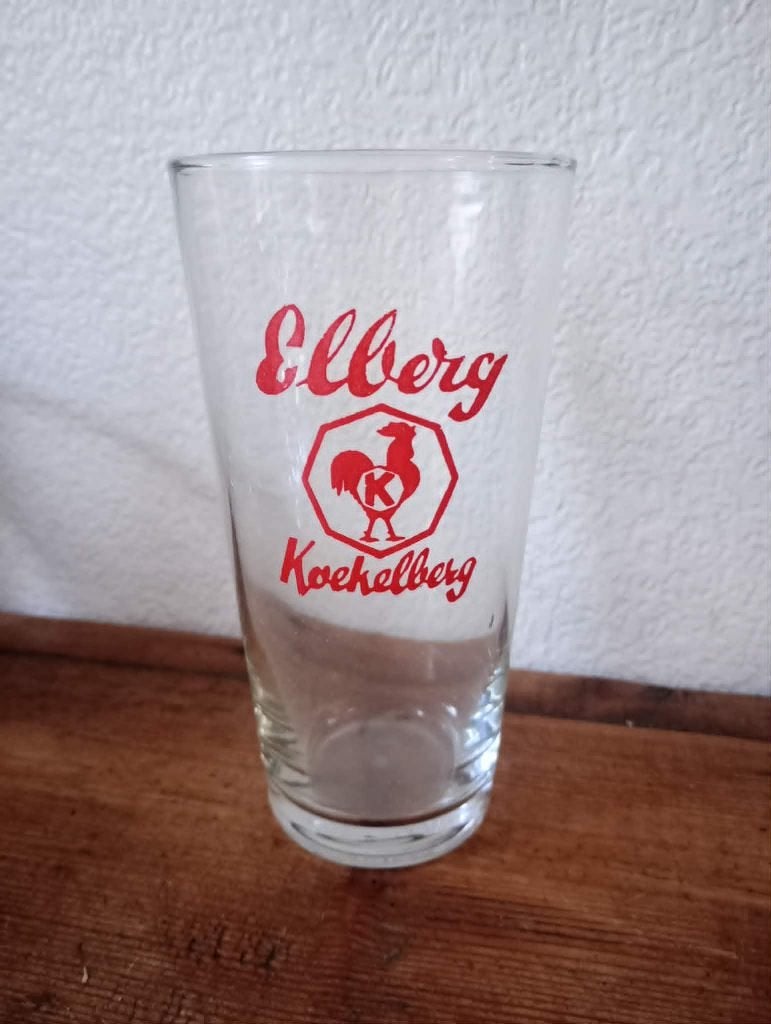 Brasserie bière ancien verre Elberg, Collections, Enlèvement ou Envoi, Utilisé, Verre ou Verres, Autres marques
