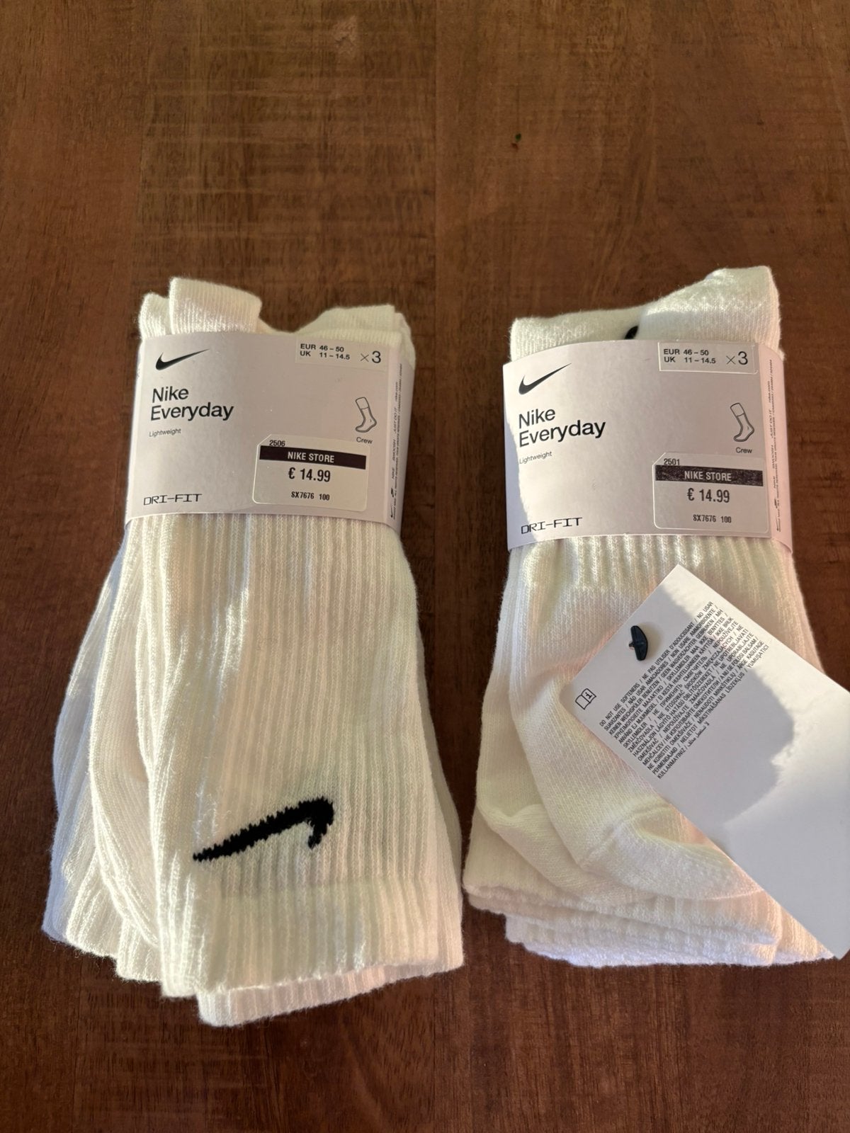 6 paar Nike sokken - maat 46-50 - nieuw in verpakking, Kleding | Heren, Ophalen, Nieuw, Overige maten, Wit