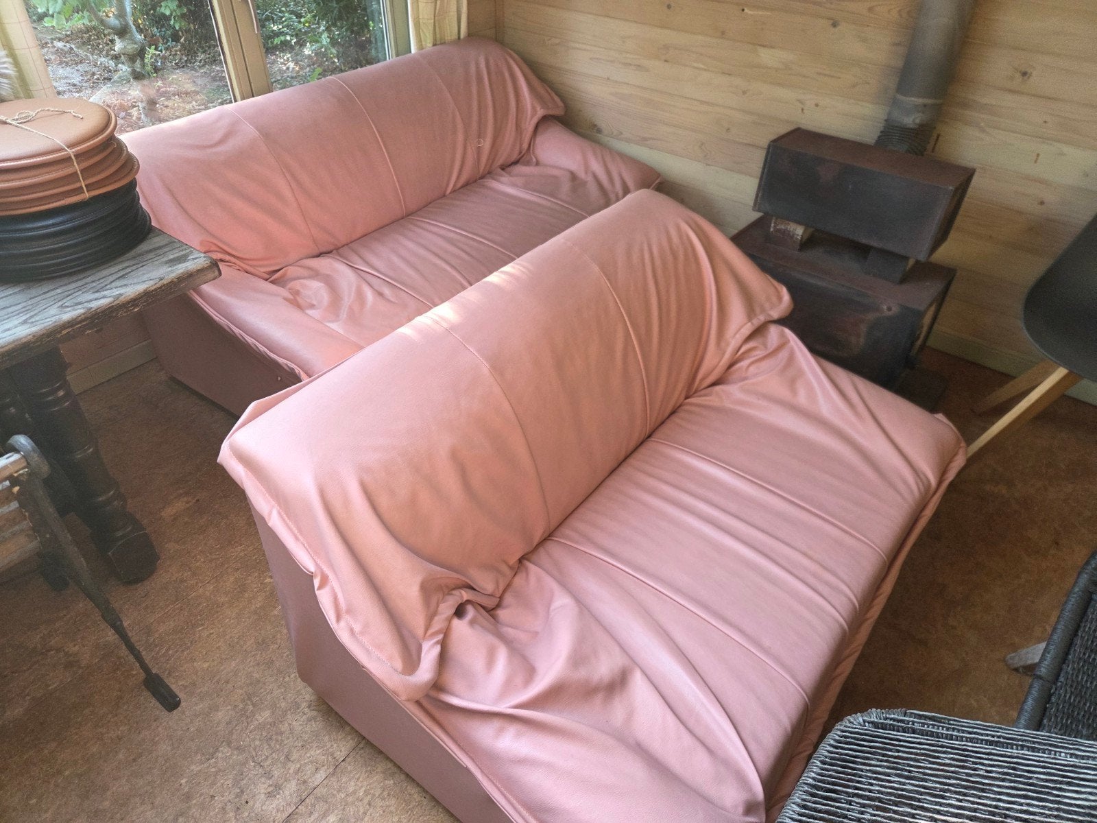 roze zetels, Huis en Inrichting, Ophalen, 75 tot 100 cm, Kunststof
