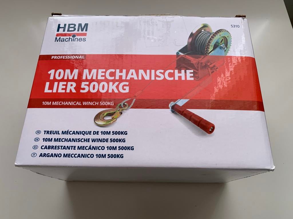 10m mechanische lier 500kg, Ophalen, Nieuw