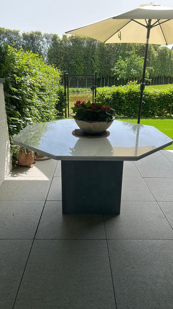 Marmeren tafel, Tuin en Terras, Ophalen, Gebruikt
