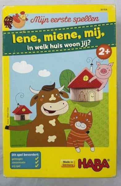 HABA Mijn eerste spellen iene miene mij in welk huis woon ji, Een of twee spelers, Verzenden, Zo goed als nieuw
