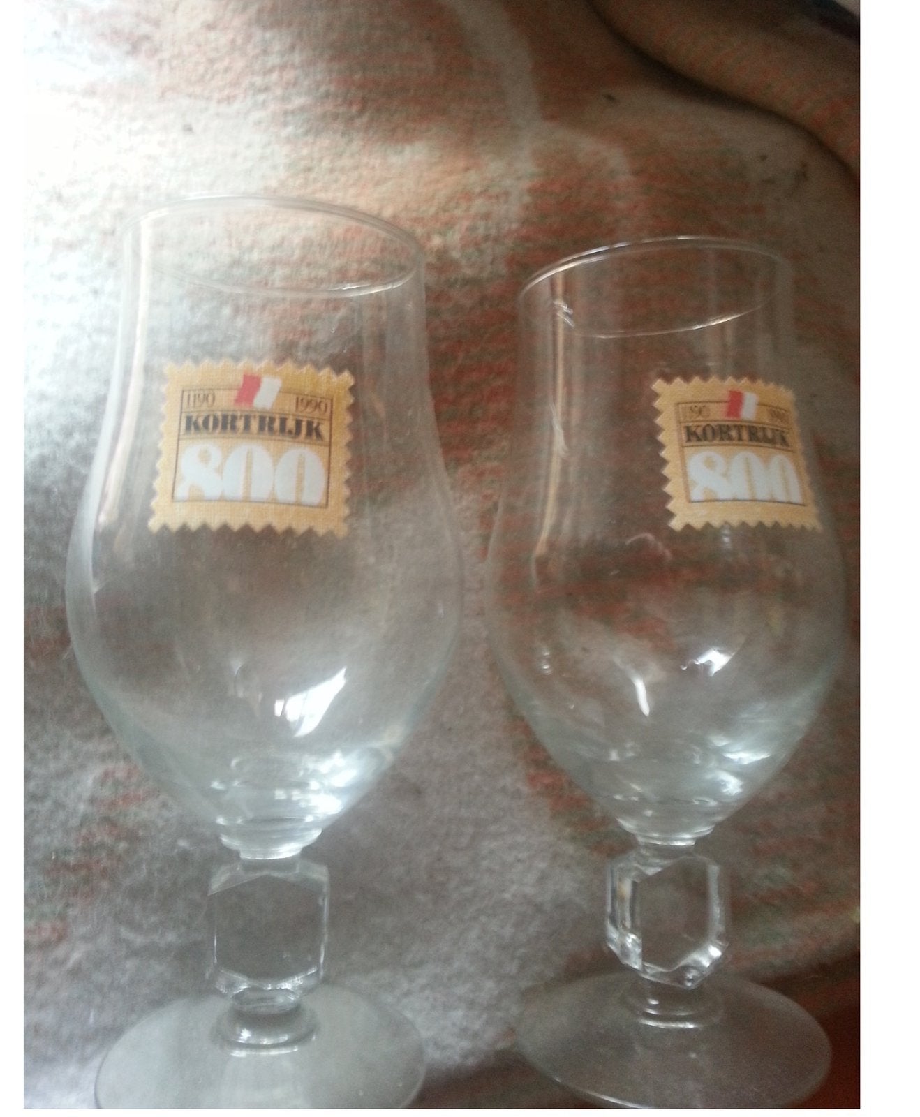 Verjaardagsglazen Kortrijk 800, Ophalen, Zo goed als nieuw, Glas of Glazen