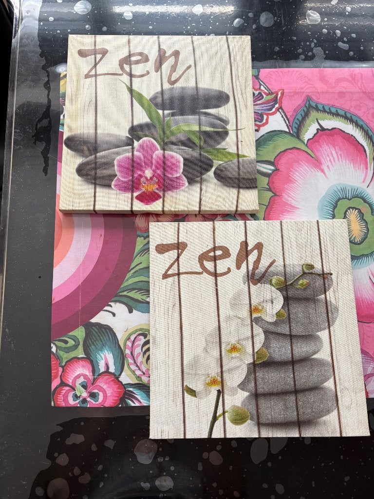 Lot 2 beaux cadres zen, Ophalen of Verzenden, Zo goed als nieuw
