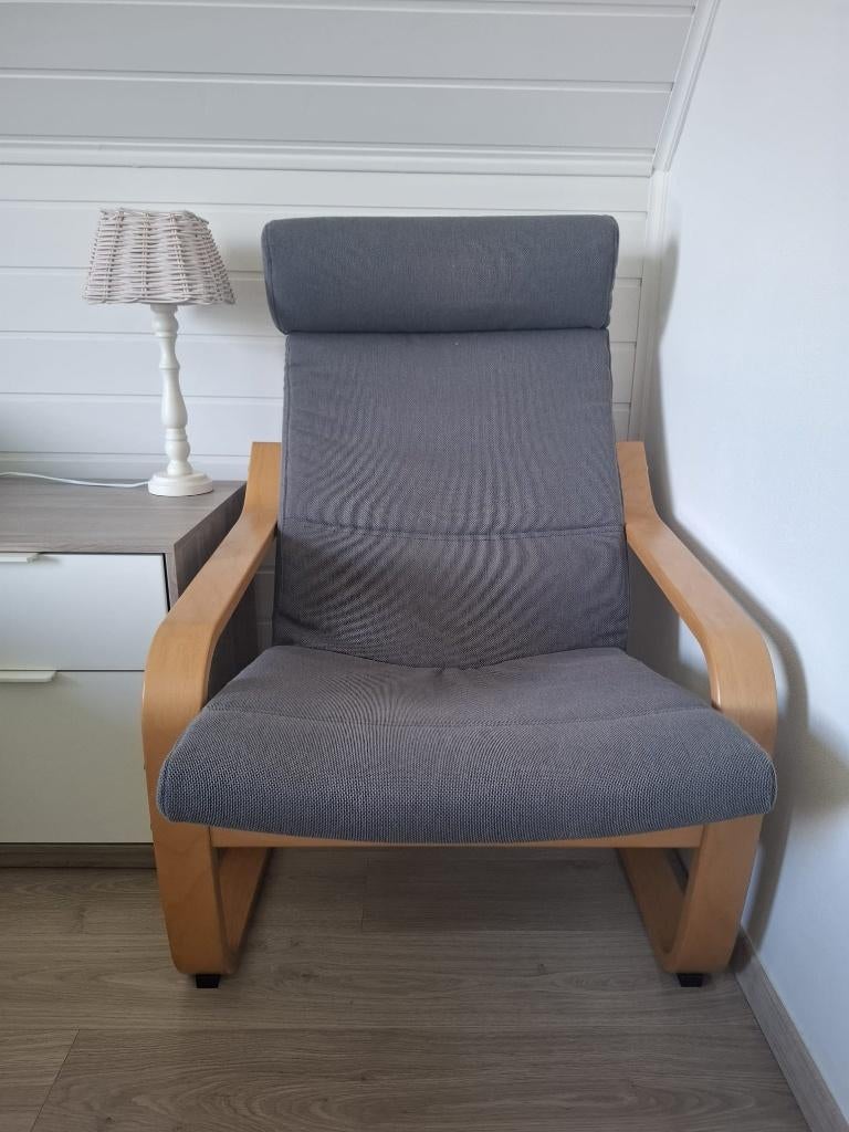Iconische Poäng zetel, Ophalen, Gebruikt, 50 tot 75 cm, Hout