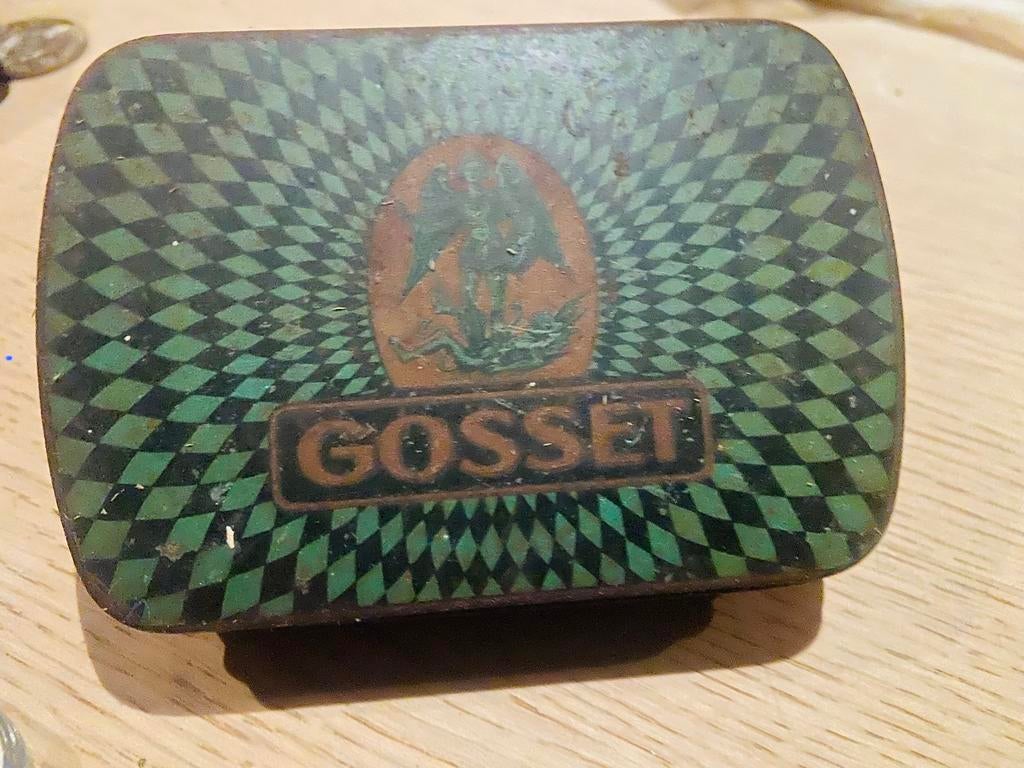 Oud tabak blikje Gosset, Verzamelen, Ophalen of Verzenden, Zo goed als nieuw