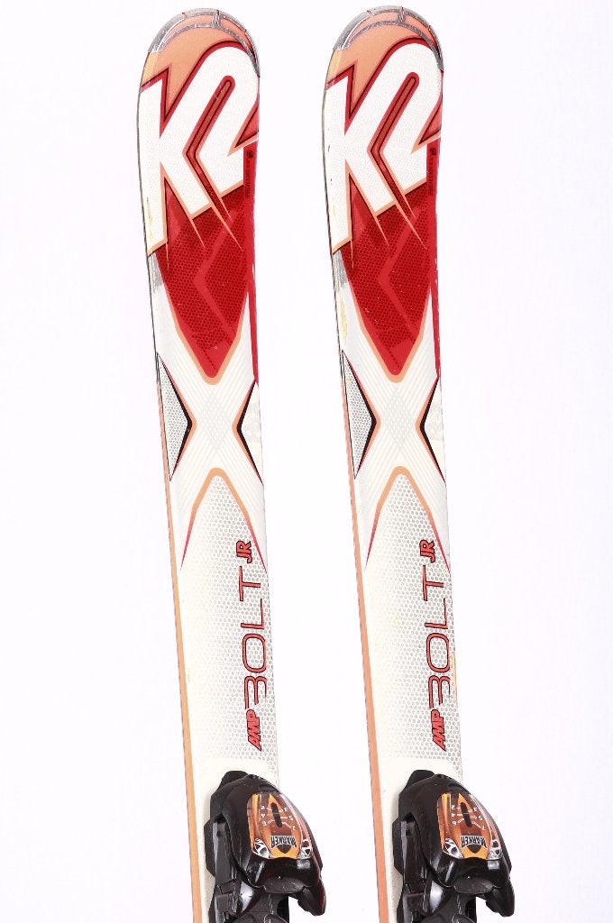 144 cm kinder ski's K2 BOLT JR + Marker 7, Overige merken, 140 tot 160 cm, Gebruikt, Verzenden