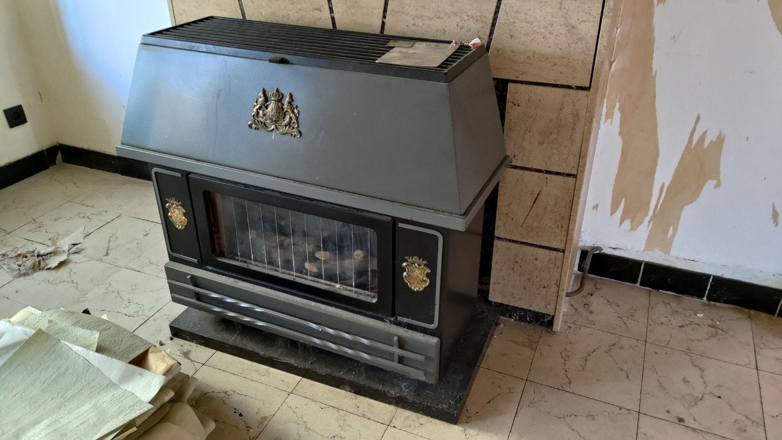 Surdiac Rustic gaskachel 73 CH in gebruikte maar goeie staat, Ophalen, Gebruikt, Vrijstaande haard, Gashaard