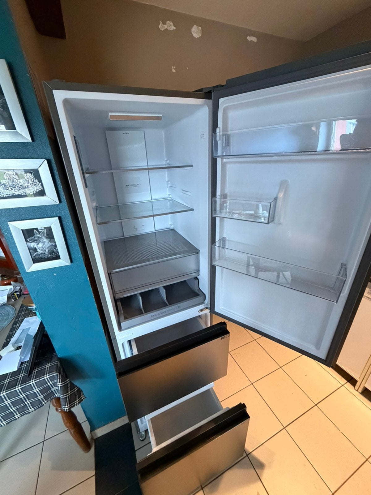 Frigo combi haier toujours sous garantie, Electroménager, Enlèvement, Comme neuf, Avec compartiment congélateur