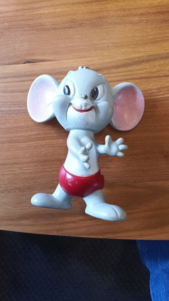 Vintage Jerry Tom & Jerry Ledraplastic 18 cm MGM jaren 70, Antiek en Kunst, Ophalen of Verzenden