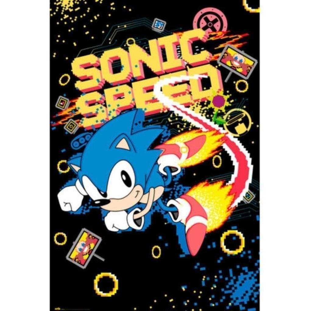 Sonic Maxi Poster - Speed - Muurposter, Multicolore, Enlèvement ou Envoi, Neuf, Décoration murale