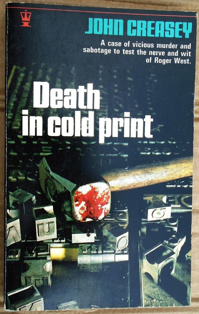 Death in Cold Print - 1971 - John Creasey (1908-1973), Enlèvement ou Envoi, John Creasey (1908-1973), Utilisé, Europe autre