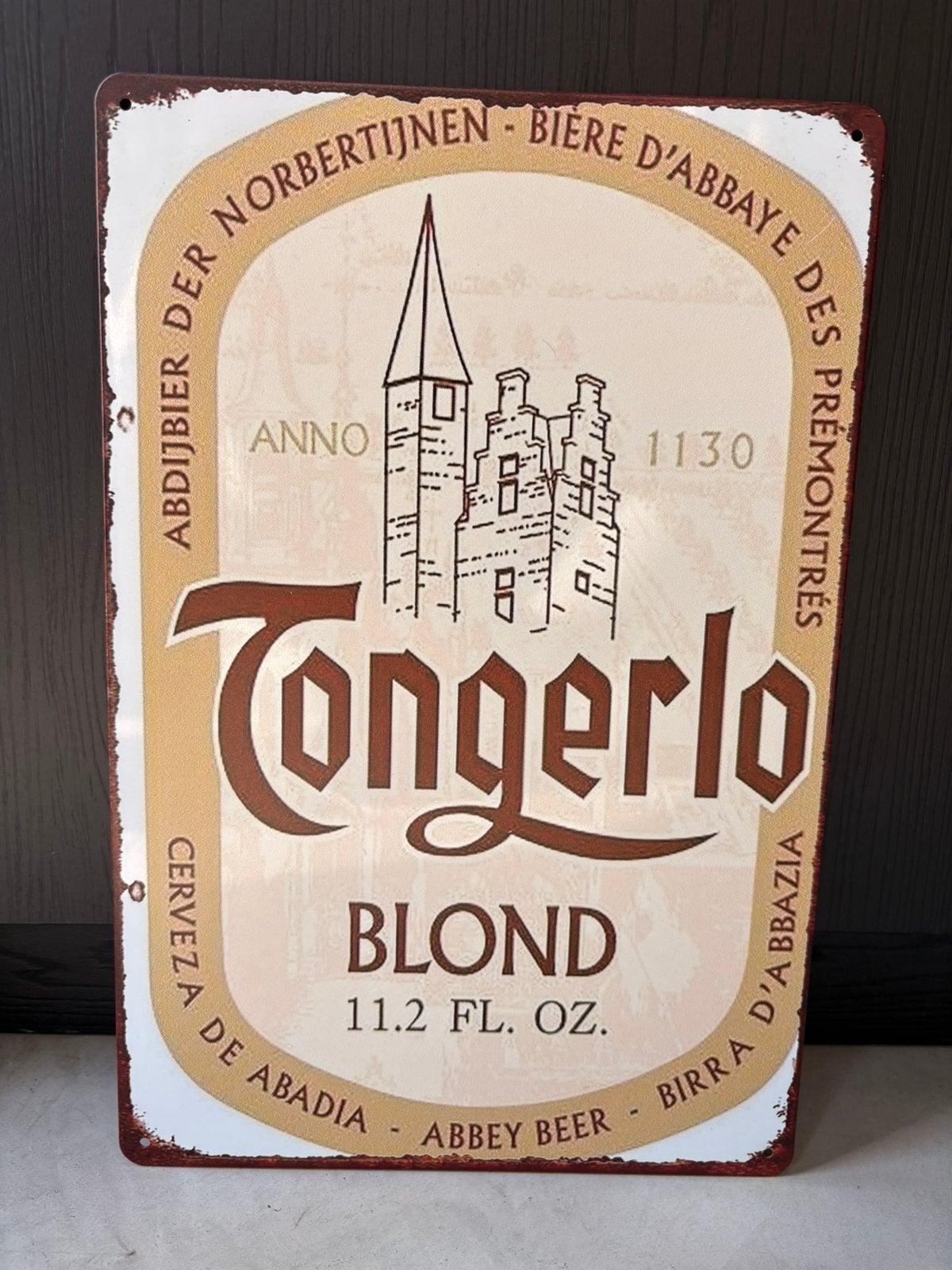 Reclamebord Tongerlo Blond, Ophalen of Verzenden, Nieuw, Reclamebord, Plaat of Schild, Overige merken