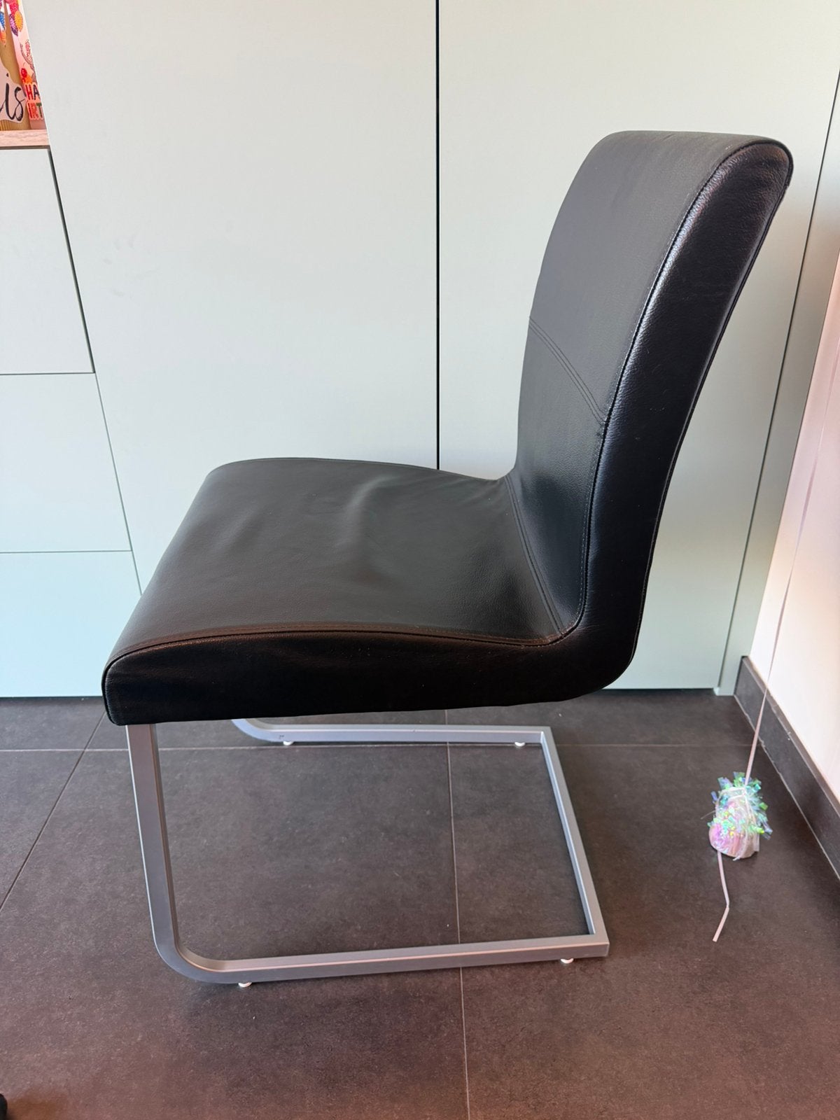 Eetkamerstoelen (6x) leder, Enlèvement, Noir, Cinq, Six Chaises ou plus, Utilisé