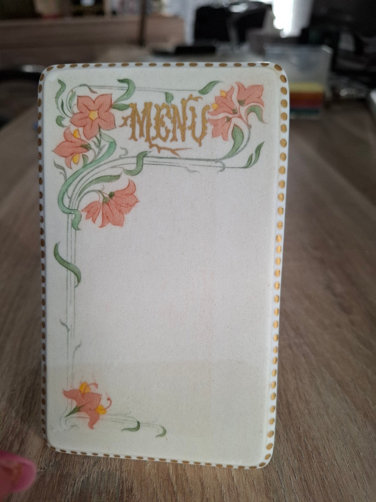 porcelaine menu, Antiek en Kunst, Ophalen of Verzenden
