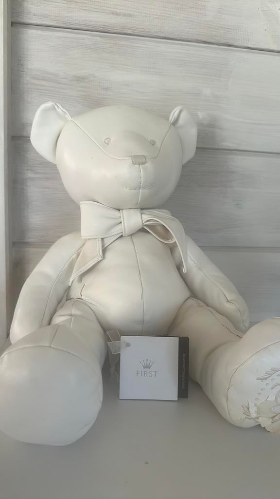 First collection leder beer 40cm, Kinderen en Baby's, Ophalen of Verzenden, Zo goed als nieuw, Beer