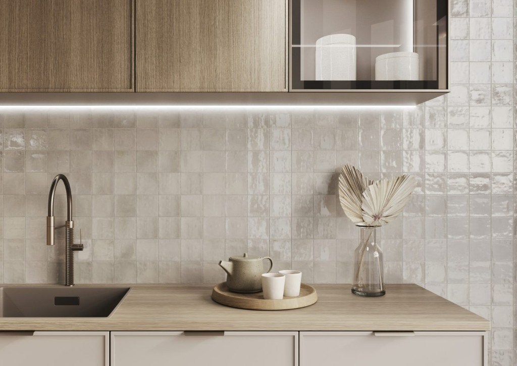 Wandtegel - Ivoor /beige wit (10X10), Bricolage & Construction, Dalles & Carrelages, Moins de 20 cm, Céramique, Enlèvement, Moins de 20 cm