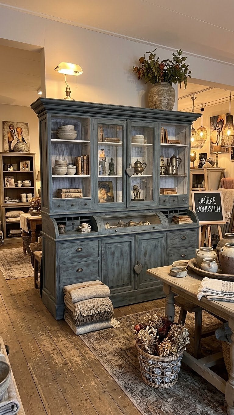 Teak Buffetkast (Aubusson Blue) gratis levering, 200 cm of meer, Nieuw, Uniek Teak, Ophalen of Verzenden