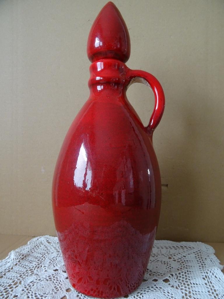 Curiosa aardewerk design karaf vaas dekselvaas 40cm Puylaert, Antiek en Kunst, Ophalen of Verzenden